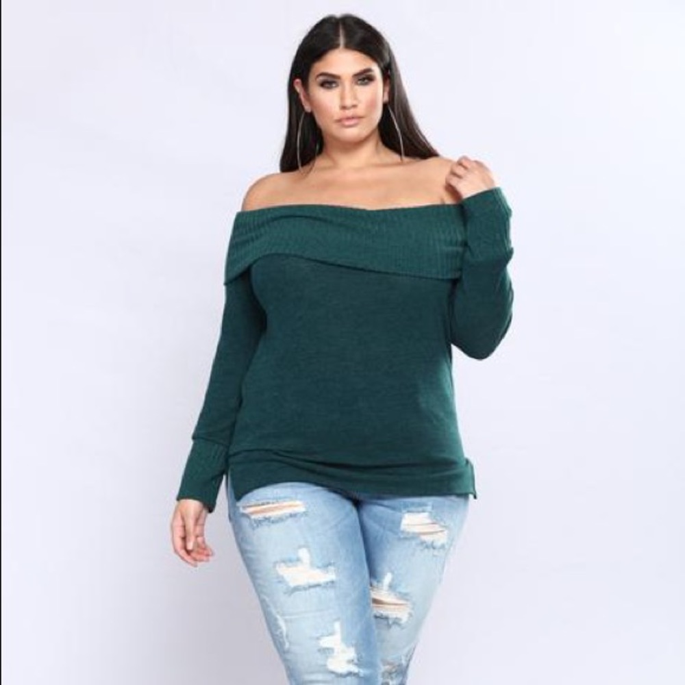 Off the shoulder sweater